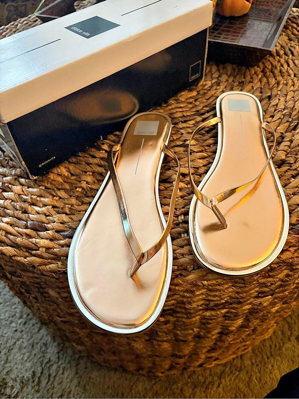 Dolce Vita Rose Gold Sandals Size 13 Like New